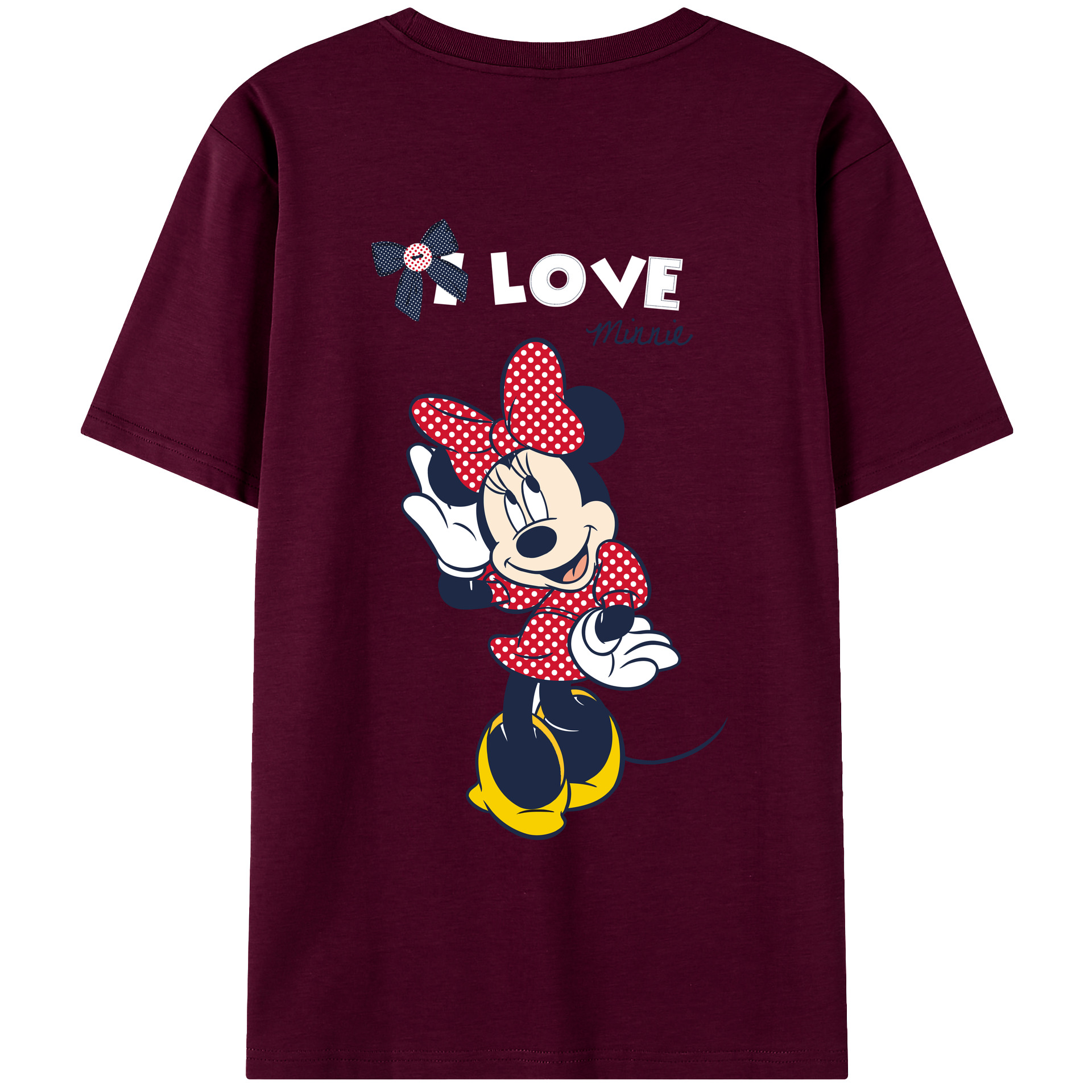 （画像用） ミッキーマウス Mickey Mouse レディース半袖Tシャツ(バックプリント)